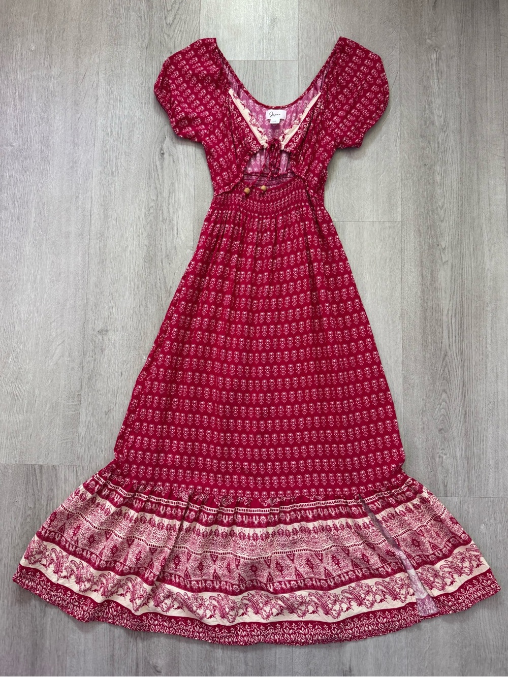 Raspberry Floral Maxi Dress